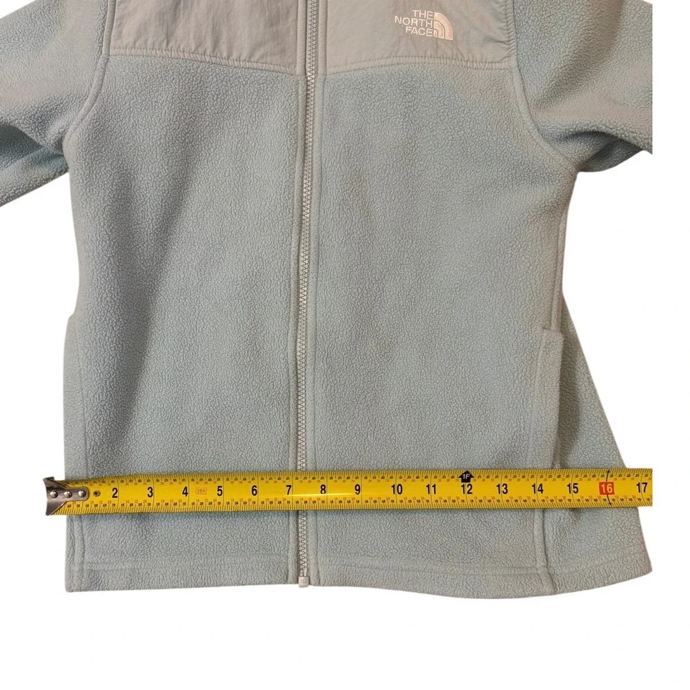 🔥The North Face 🦋💙🦋 Blue Hooded Fleece Full Zip Jacket Women‎ Small